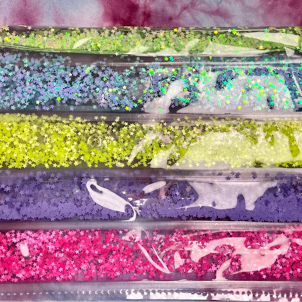 Electric Bubblegum Glitter Star Popsicle Carrying Bag